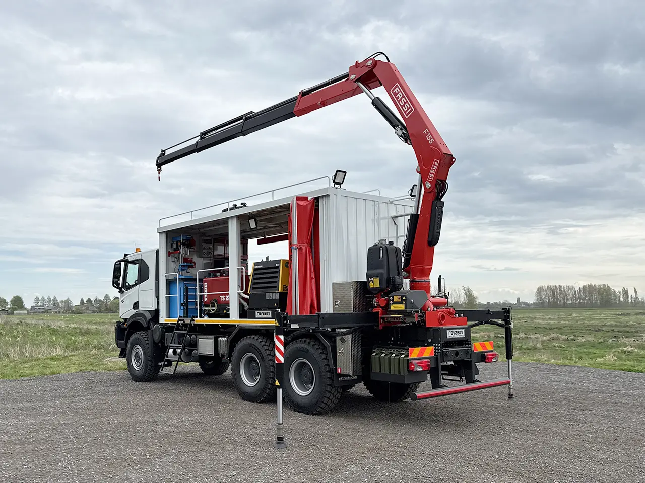 Iveco T-Way AT380T47WH AT Fassi F155.0.23 6x6 Workshop Truck 9