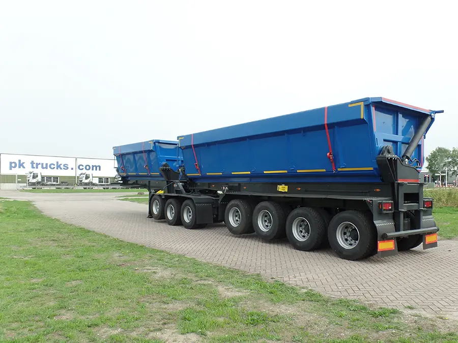 Mitrax Side tipping TNR745 B-double 7-Axle Tipper Trailer