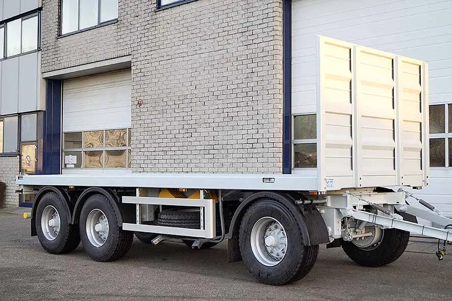 Euromax T3 3-Axle Flatbed Drawbar Trailer 1